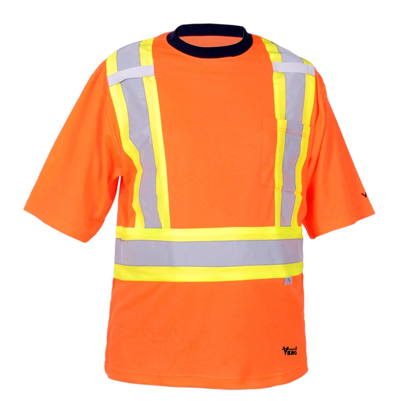 Viking (725) 6000O-XXXL Viking Safety Premium Lined T-Shirt, Poly/Cotton