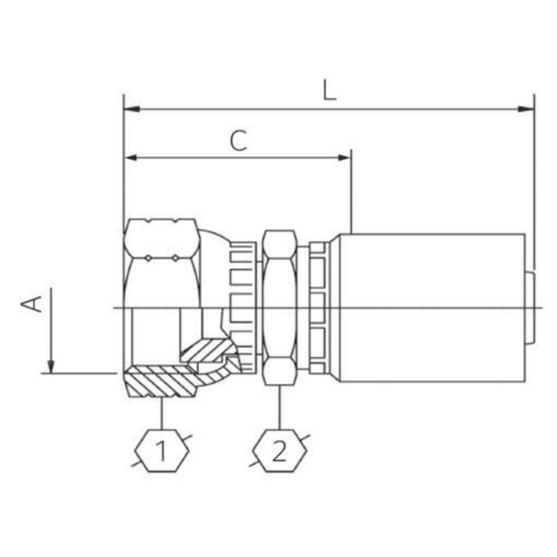Continental Hydraulic (510) B2-KMFX-0414 FITTINGS-B2 B2-KMFX-0414