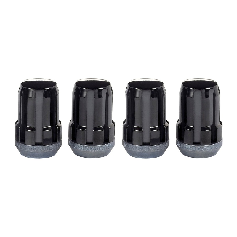 McGard (173) 65357BK Black Cone Seat SplineDrive Lug Nut Set (M12 x 1.5 Thread Size) - Set of 4 Lug Nuts; Requires 65300 Installation Tool.