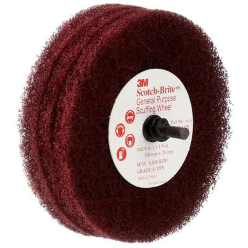 3M (815) SB67430 SCOTCH-BRITE ROLOC PLUS GENERAL PURPOSE SCUFFING WHEEL, VERY FINE, 3M Stock No. 7100199070