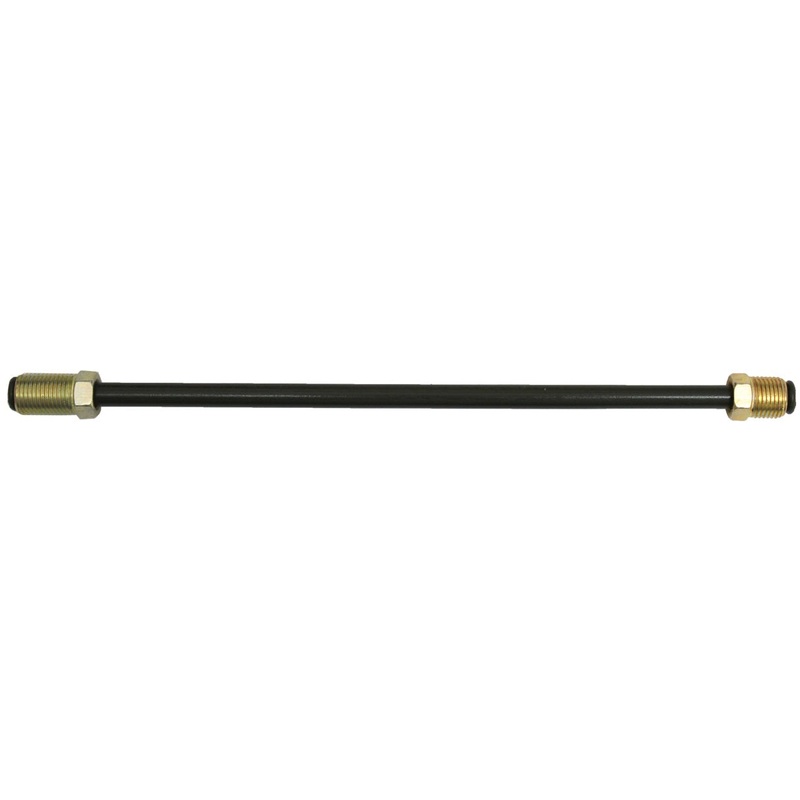 FMSI (450) PVF412 1/4" O.D. Invert Flare Polyvinyl Fluoride (PVF) Hydraulic Line With 7/16" - 24 Tube Nuts (12")