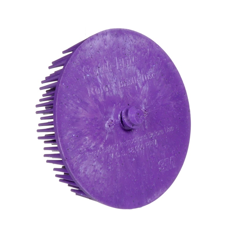3M (815) SB07537 Scotch-Brite Roloc Body Man's Bristle Disc, RD-ZB, 36, 3 in (7.62 cm), Colour: Purple, 3M Stock No. 7000000777