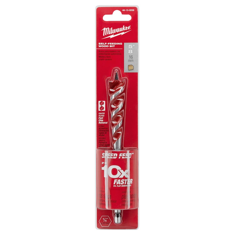Milwaukee (366) 48-13-0058 5/8" x 6" Speed Feed Wood Bit
