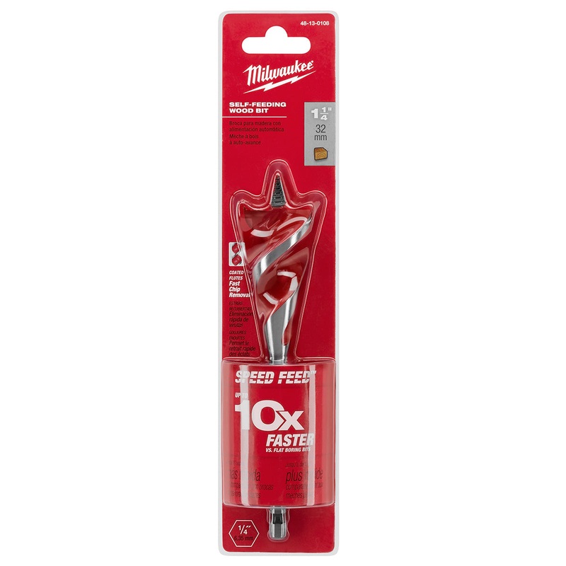 Milwaukee (366) 48-13-0108 1-1/4" x 6" Speed Feed Wood Bit