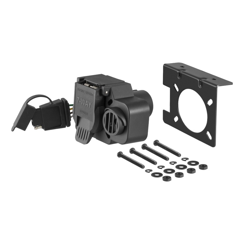 Curt (167) 57101 Dual-Output 7 & 4-Way Connector with Backup Alarm (Plugs into USCAR)