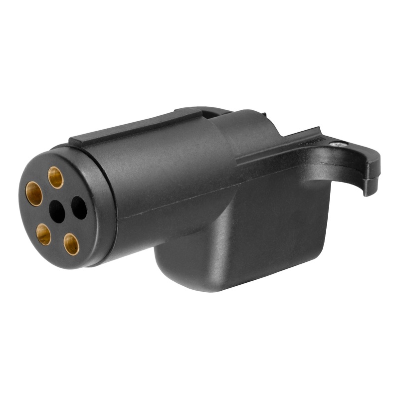 Curt (167) 57621 Electrical Adapter (6-Way Round Vehicle to 4-Way Flat Trailer)