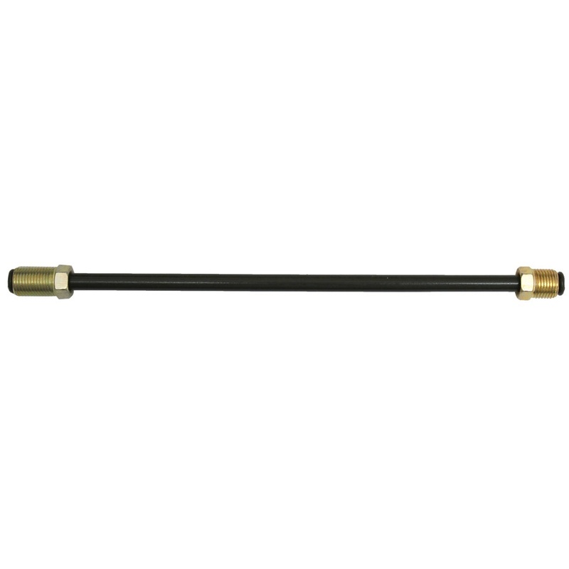 FMSI (450) PVF312 3/16" O.D. Invert Flare Polyvinyl Fluoride (PVF) Hydraulic Line With 3/8" - 24 Tube Nuts (12")