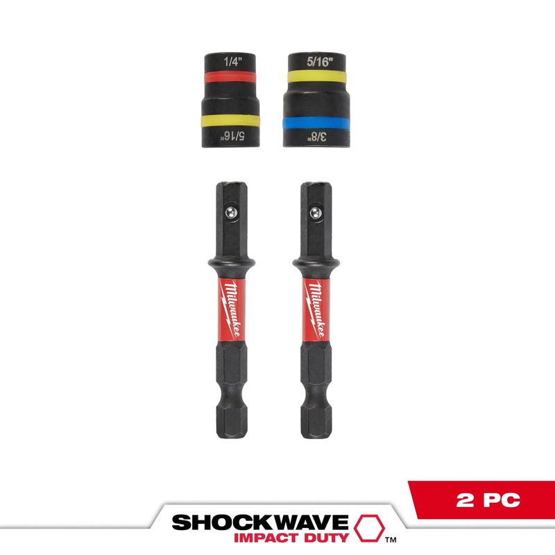 Milwaukee (366) 49-66-4565 SHOCKWAVE Impact Duty QUIK-CLEAR 2-in-1 Magnetic Nut Driver Set 2PC