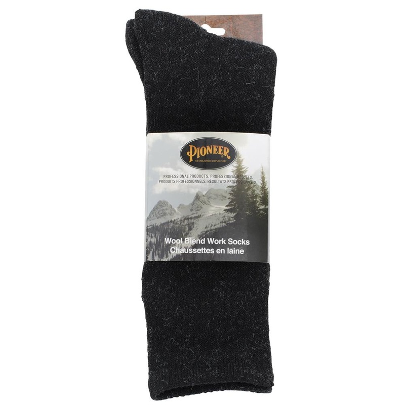 SureWerx (545) V4800370-O/S PIONEER Thermal Wool Blend Socks - Black Mix - 12 pk - O/S - Model Number 124B