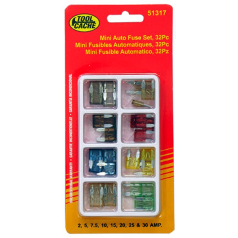 Dynaline (378) 51317 Mini Fuse Assortment, Tool Cache Red Table