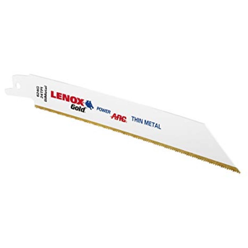 Lenox (135) 21072624GR Lenox Gold 624GR Metal Reciprocating Saw Blades, 6-inch, 24 TPI, 5/Pk (21072624GR)
