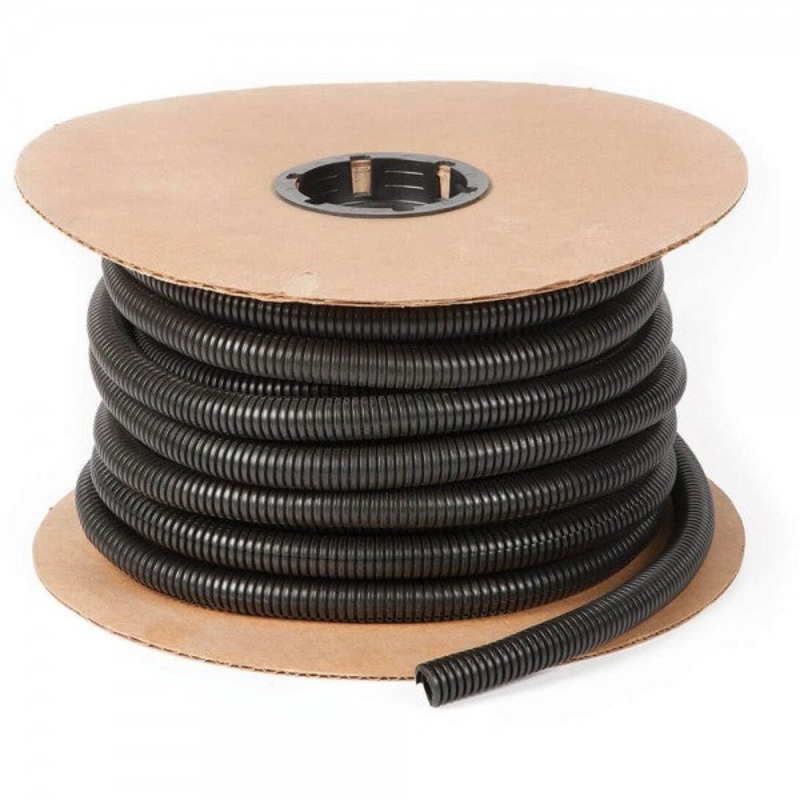Grote (522) 83-8001-S SPLIT FLEX TUBING SPOOL, BLACK, 1/2IN, 100FT