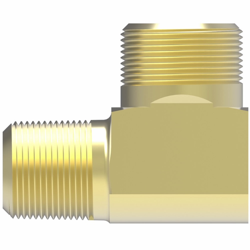 WHD (129) 69X8X4 BRASS COMP 1/2 TUBE X1/4 MNPT 90ELB