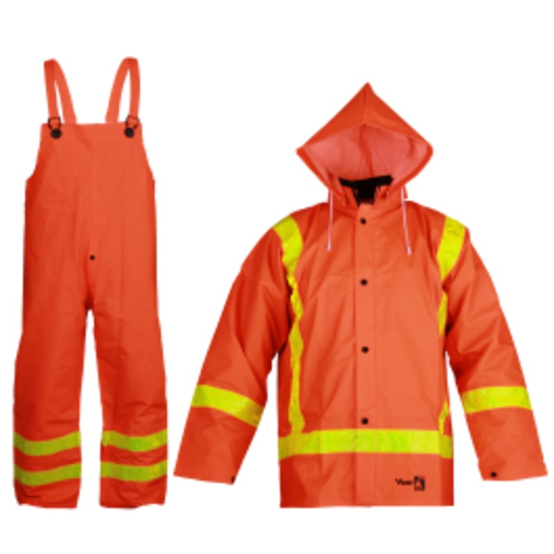 Viking (725) 2110FR-XXXL Viking Open Road Orange Flame Retardant 3-Piece Suit- FR Treated PVC/POLY