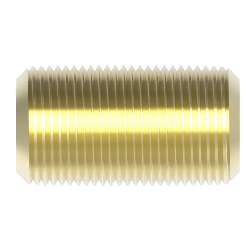 WHD (129) 3326X2 BRASS PIPE CLOSE NIPPLE 1/8 MALE NPT