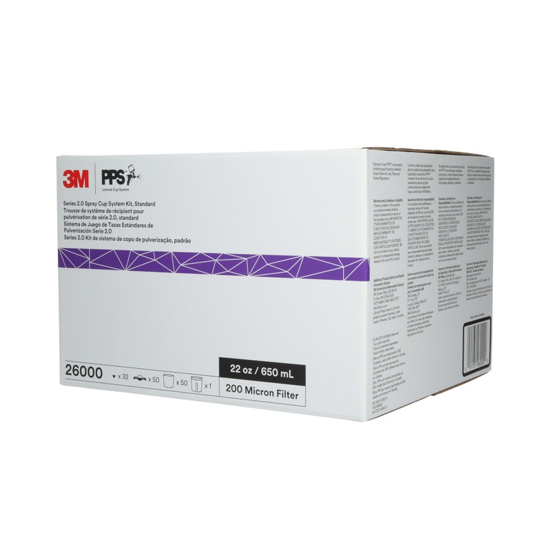 3M (815) 26325 3M PPS Series 2.0 Large Cup System Kit, 26325, 125U, 28 fl oz (850 mL), Colour: Transparent, 3M Stock No. 7100284561