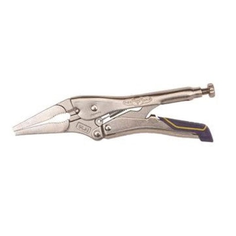 Irwin (928) IRHT82583 Long Nose Locking Pliers with Wire Cutter Features: