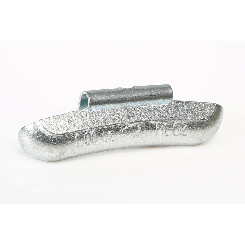Plombco (750) REGZ-0.25 REGZ Style - Uncoated Zinc Clip-On Wheel Weights - 0.25 oz , Box of 25
