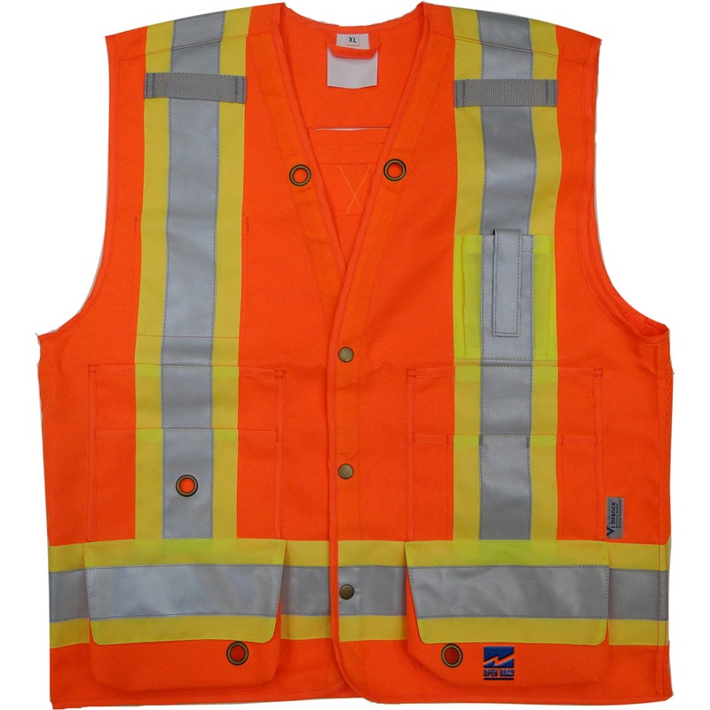 Viking (725) 6165O-XXXXL Open Road Surveyor CSA Vest Orange (Size 4XL)