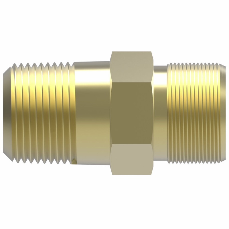 WHD (129) 66X8 BRASS COMP 1/2 TUBE X 3/8 FEM NPT