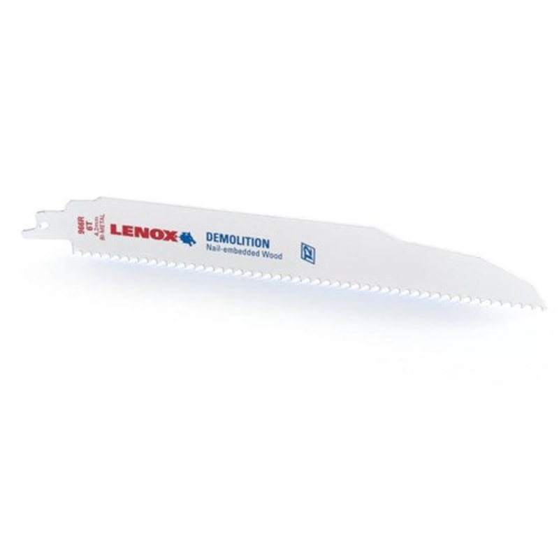 Lenox (135) 20500106R Lenox Demolition 106R Bi-Metal Reciprocating Saw Blades, 12-inch, 6 TPI, 2/Pk (20500106R)
