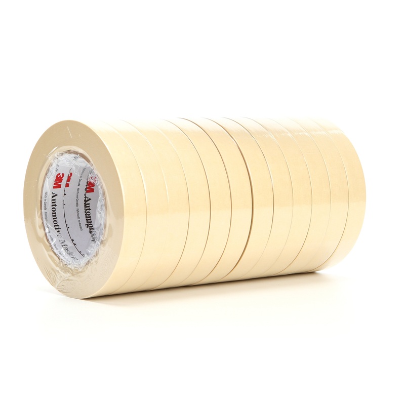 3M (815) 06545 3M Automotive Masking Tape, 06545, 0.71 in x 180 ft (18 mm x 55 m), Colour: Natural, 3M Stock No. 7000045438
