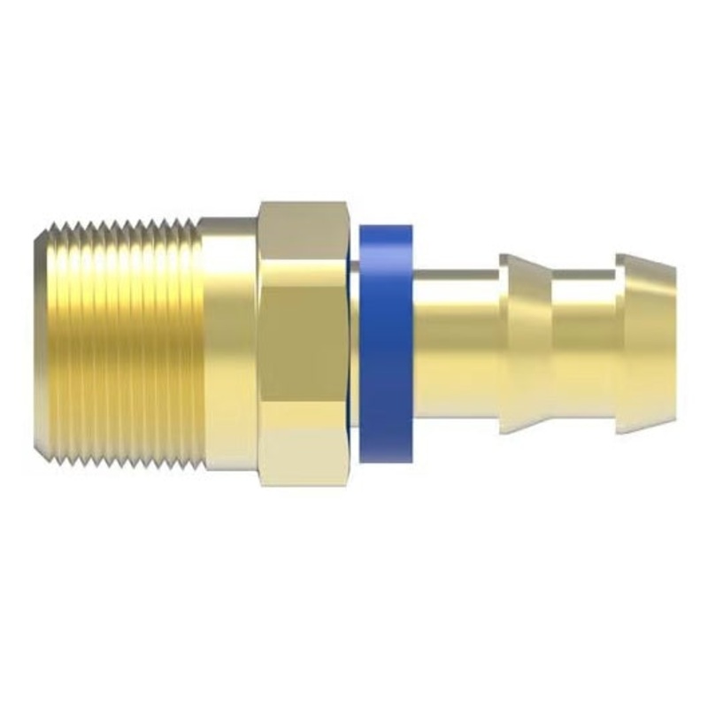 WHD (129) 10008B-104 Weatherhead 100 B Series Field Attachable Brass Hose Fittings Male Pipe Rigid