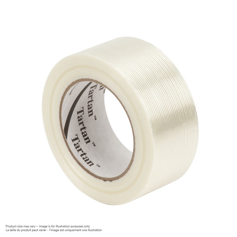 3M (815) 8934-48X55 3M Tartan Filament Tape, 8934, clear, 1.88 in x 60.14 yd (48 mm x 55 m), Colour: Transparent, 3M Stock No. 7000028888