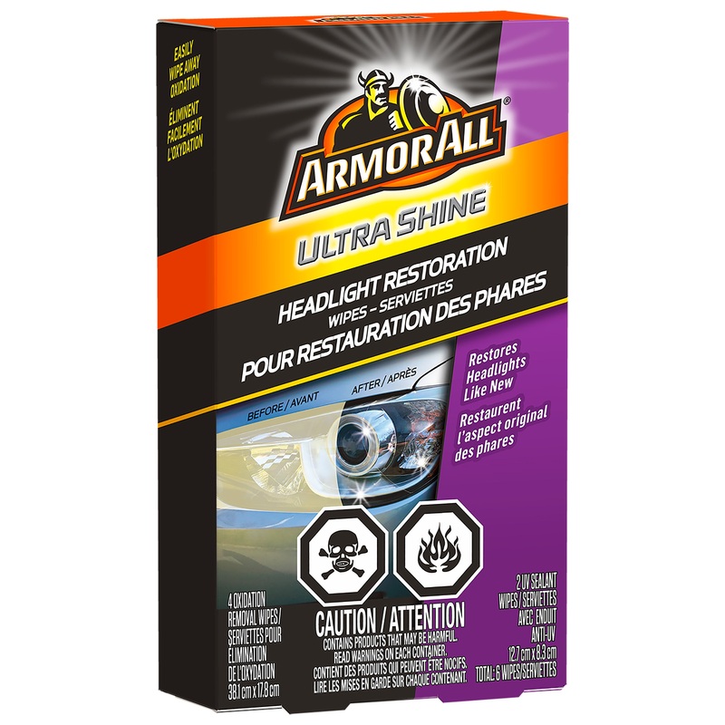 Armor All/STP (801) 19208 AA ULTRA SHINE HEADLIGHT RESTORER WIPES 6/1 KIT