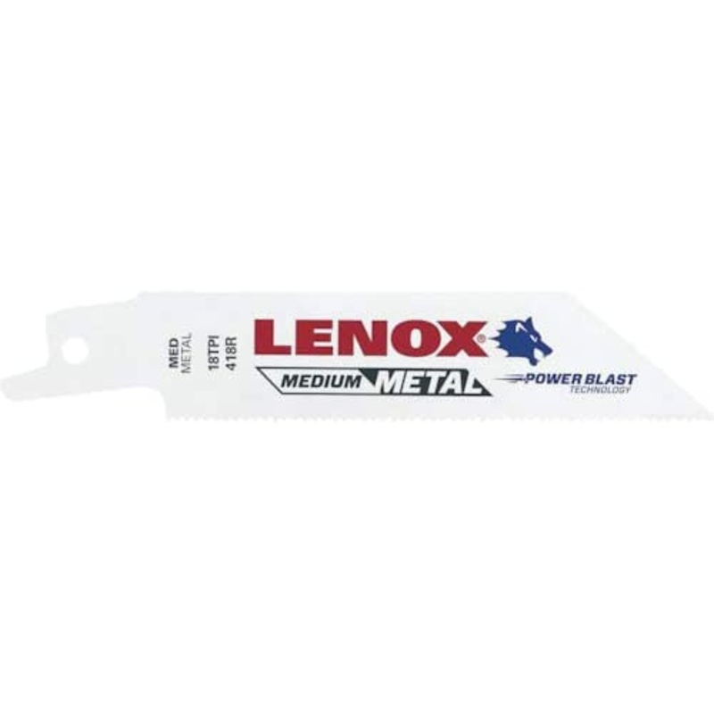 Lenox (135) 20552418R Lenox 418R Metal-Cutting Reciprocating Saw Blades, 4-inch, 18 TPI, 5/Pk (20552418R)