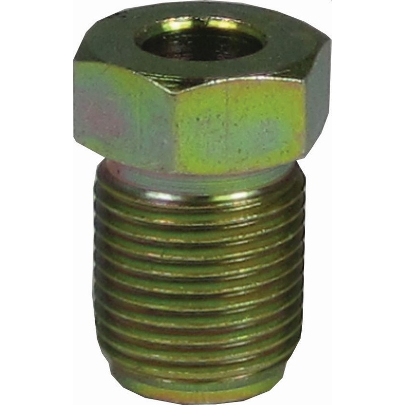 FMSI (450) 3496 1/4" x 12mm x 1.0 Steel Invert Flare Tube Nut (Short Dog Point)