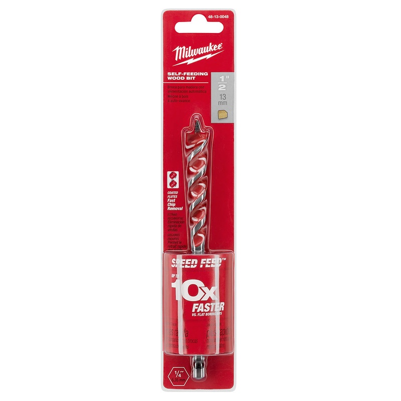 Milwaukee (366) 48-13-0048 1/2" x 6" SPEED FEED Wood Bit