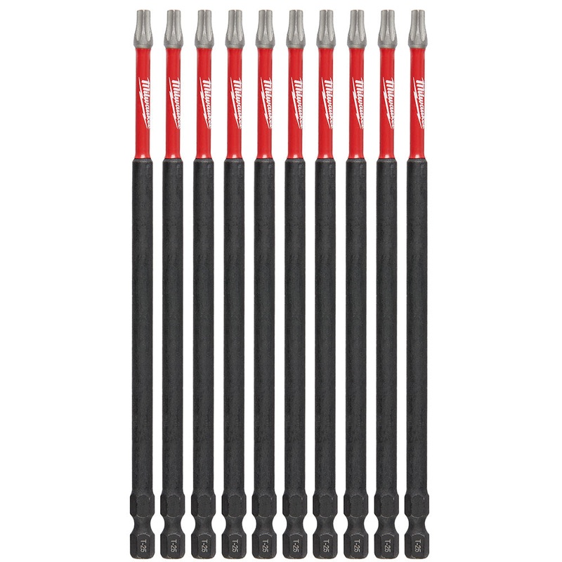 Milwaukee (366) 48-32-4246 SHOCKWAVE 6" Impact Torx T25 Power Bits (10 Pk)