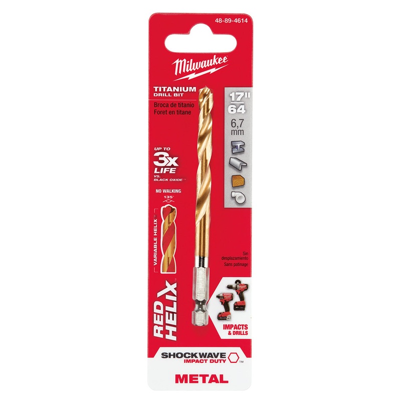 Milwaukee (366) 48-89-4614 17/64" Titanium SHOCKWAVE