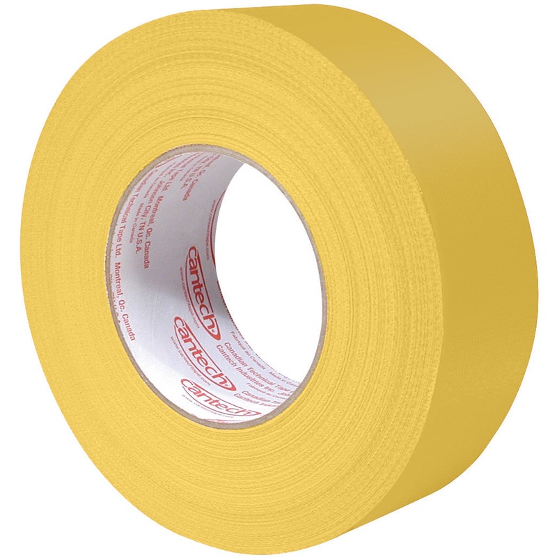 Cantech (111) 94-05-4855 General Purpose Poly Coated Duct Tape, Yellow, 48mm x 55m