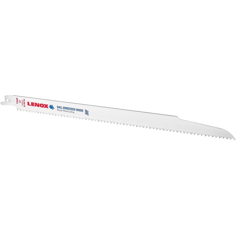 Lenox (135) 20495B156R Lenox B156R Wood Bi-Metal Reciprocating Saw Blades, 12-inch, 6 TPI, 25/Pk (20495B156R)