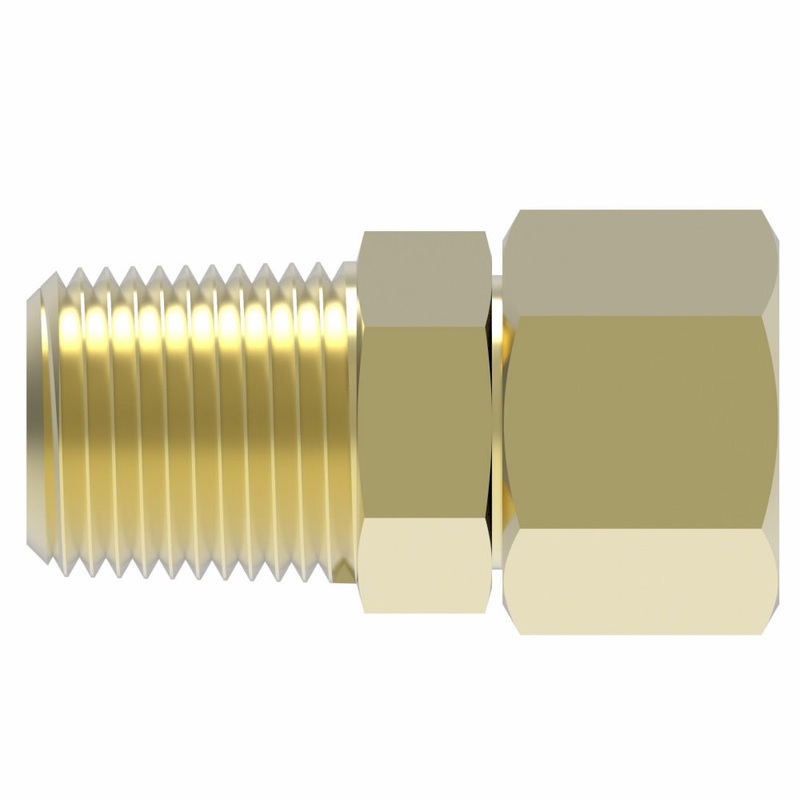 WHD (129) 68X3 BRASS COMP 3/16 TUBE X 1/8 MALE NPT