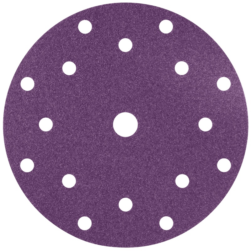 3M (815) 34790 3M Cubitron II Hookit Clean Sanding Abrasive Disc 737U, 34791, Dust Free, 185 mm, 80+ Grade, 50/Carton, Colour: Purple, 3M Stock No. 7100145291
