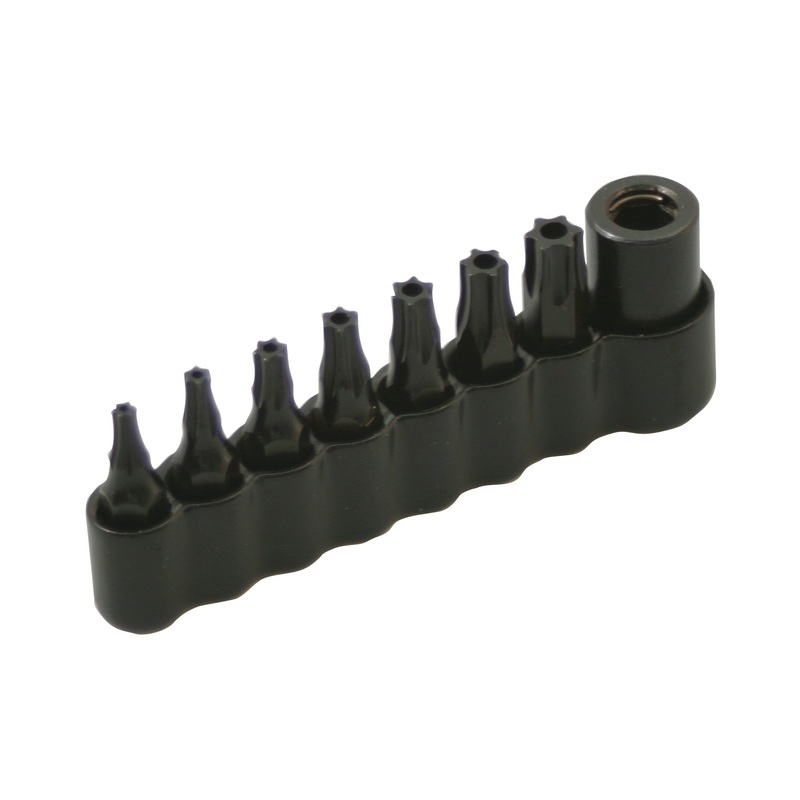 Lisle (371) 26000 Seven 1/4" Hex Insert Bits with 1/4" Drive Bit Holder. T-10 Through T-40. Fits t