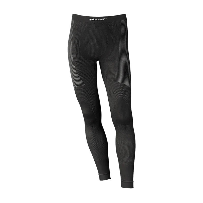 Baffin (202) BASEM002GY2AAA--M Fast, high-wicking fabrics to keep you dry. Synthetic fibers for next-to-skin comfort. Specifically designed for use with the Baffin Apparel layering system. Body map form-fitting with flex zones for support,