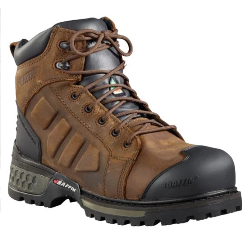 Baffin (202) MNSTMP02BR1AAA011 MONSTER 6" (STP) Brown Work Boot Size 11 - Fit Tip: True to size - Temperature Rating: All Season - Waterproof leather with breathable membrane and comfort-padded top collar - Corrosion resistant top hardware and catch