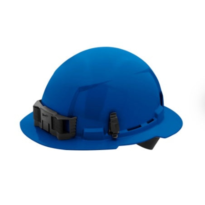 Milwaukee (366) 48-73-1105 BOLT Blue Full Brim Hard Hat w/4pt Ratcheting Suspension (USA) - Type 1, Class E