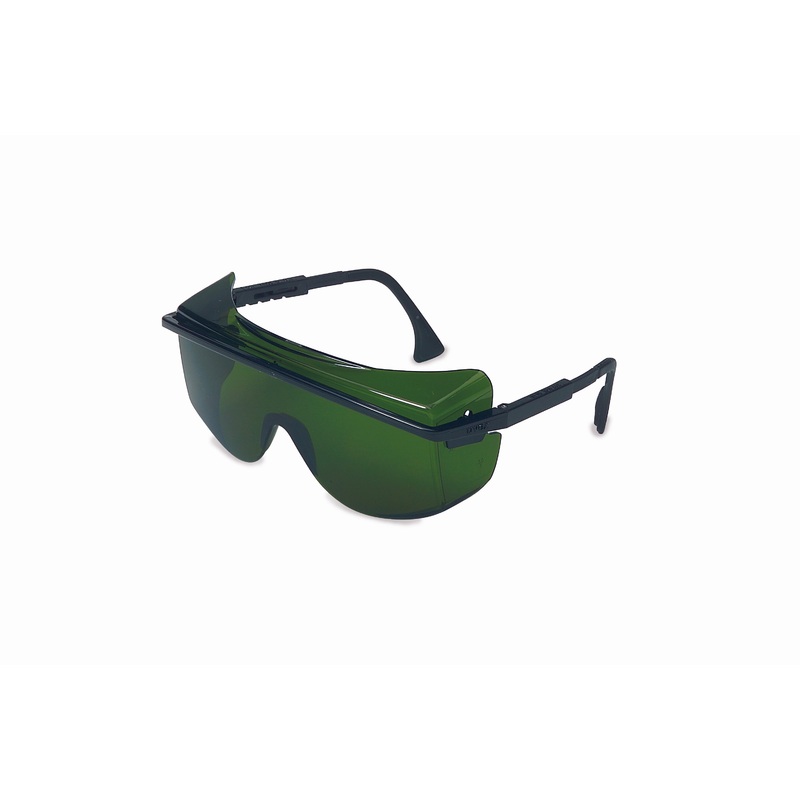 North Safety (399) S2508 Honeywell Uvex Astrospec 3001 Black Safety Glasses With Shade 3.0 Anti-Scratch/Hard Coat/Infra-dura Lens