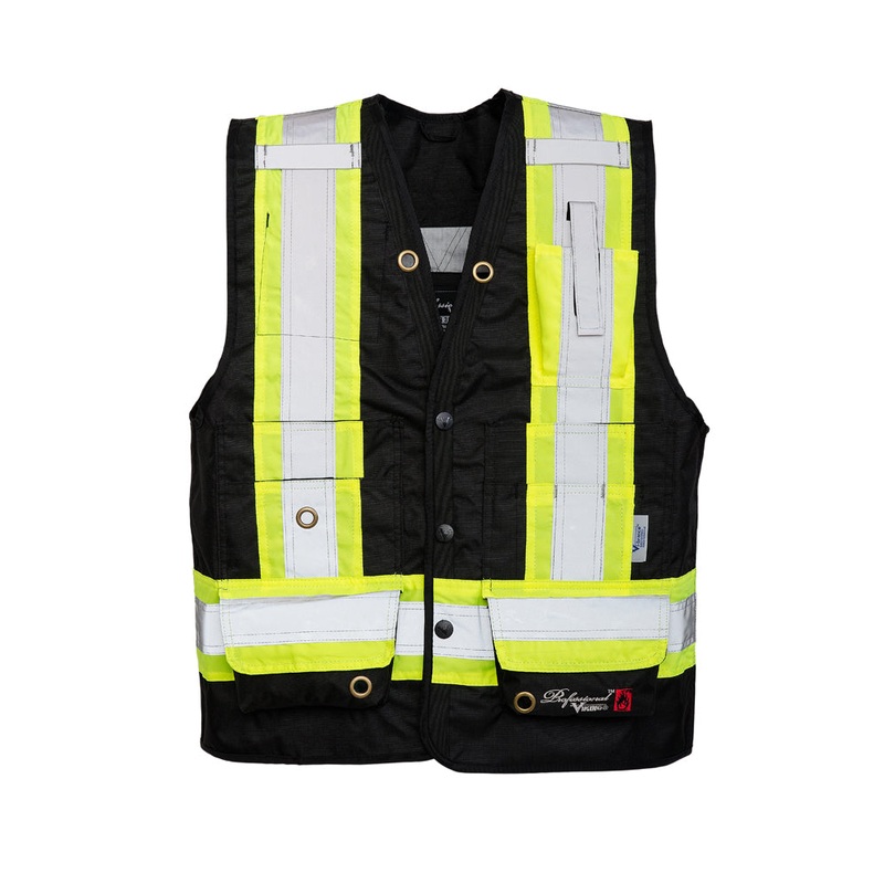 Viking (725) 3995FR-XL Viking Professional Journeyman 300D Trilobal Rip-stop FR Surveyor Vest - Black