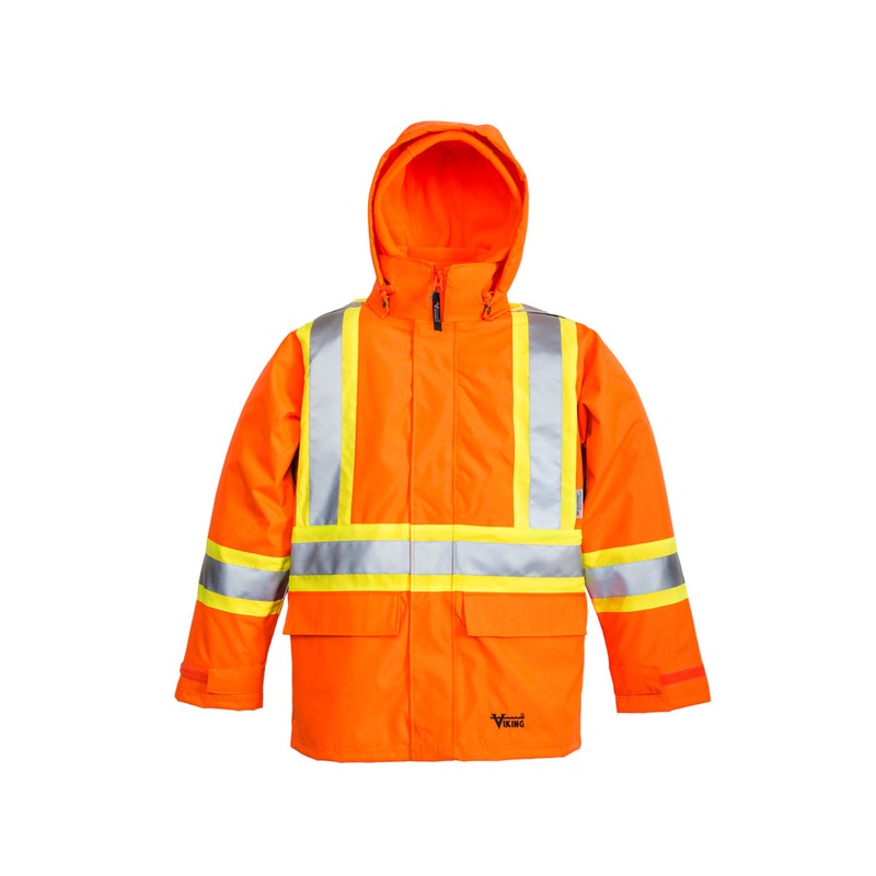 Viking (725) 6400JO-S Safety 300D 3 in 1 Safety Jacket Orange (Size Small)