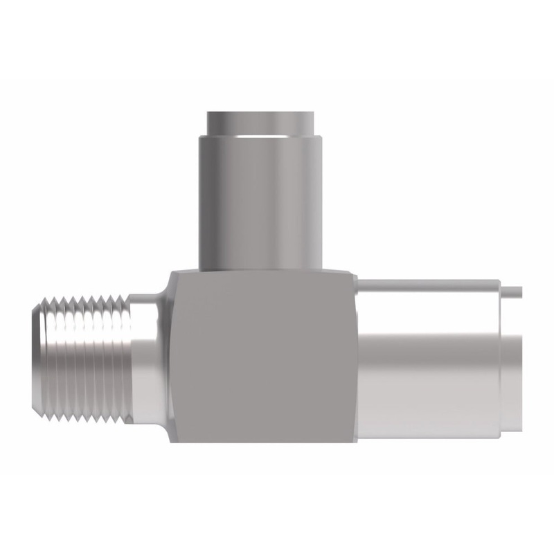WHD (129) 1877X6 AIR BRAKE QC 3/8 TUBE X 1/4 FPT BR TEE