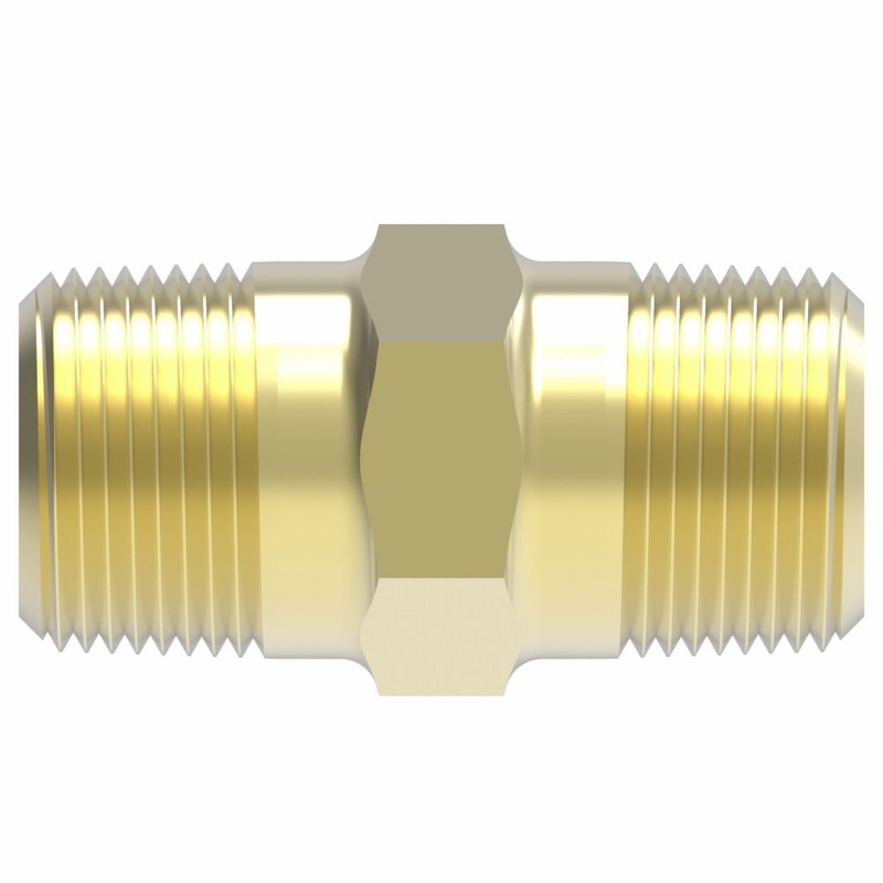 WHD (129) 3325X1 BRASS PIPE HEX NIPPLE 1/16 MALE NPT