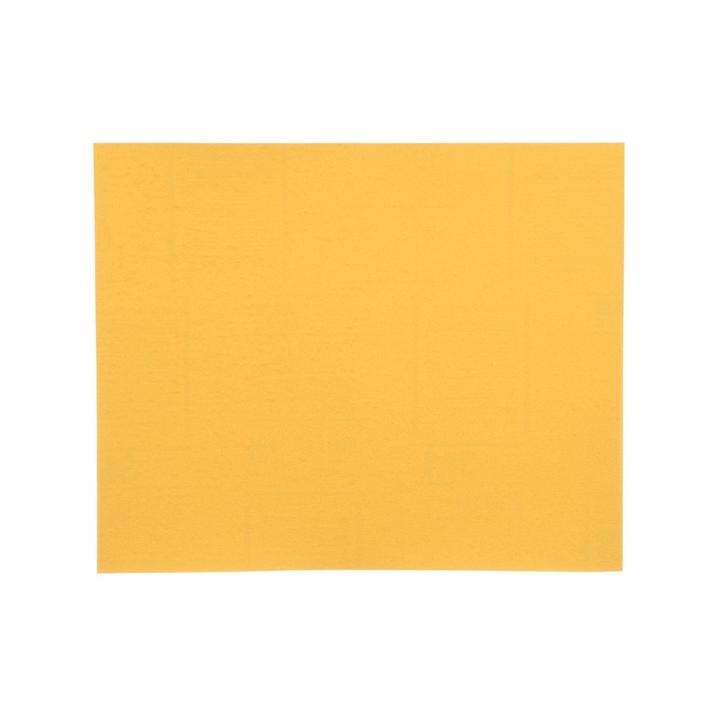 3M (815) 02549 3M Gold Abrasive Sheet 02549, P80 grade, 9 in x 11 in, 50 Sheets/Pack, Colour: Yellow, 3M Stock No. 7000118288