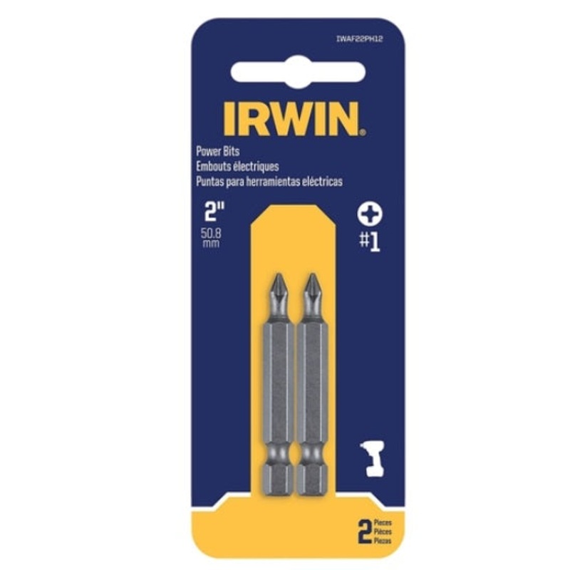 Irwin (928) IWAF22PH12 2IN PHILLIPS No.1 - 2 PACK