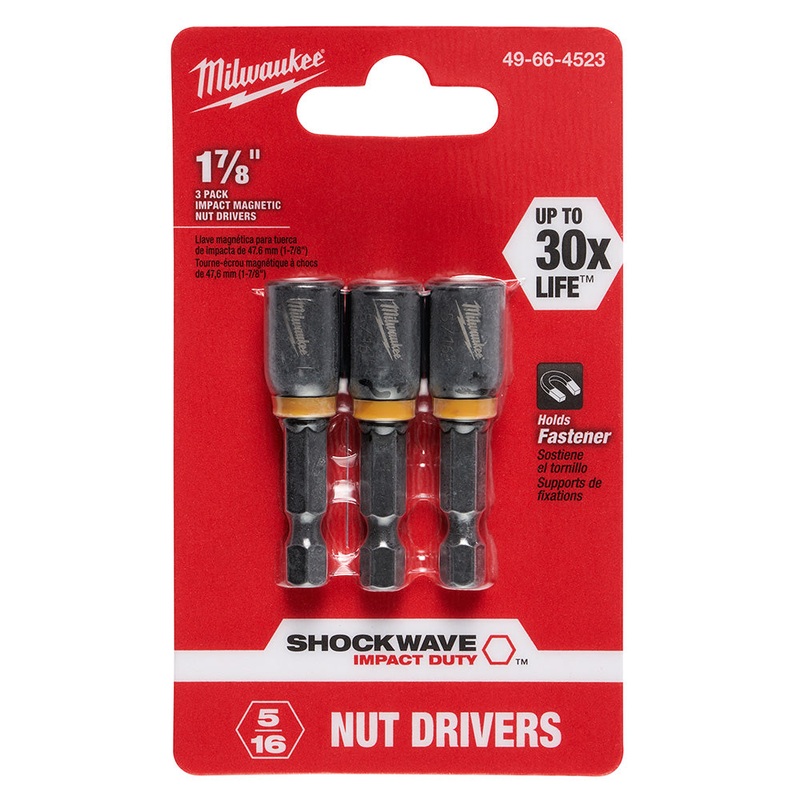 Milwaukee (366) 49-66-4523 SHOCKWAVE 1-7/8" MAG NUTDRIVER 5/16"
